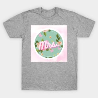 Mrs. Floral Badge T-Shirt